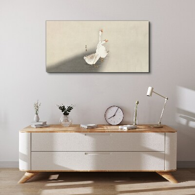 Fotobilder Gänse auf minimalistischem Hintergrund