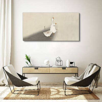 Fotobilder Gänse auf minimalistischem Hintergrund