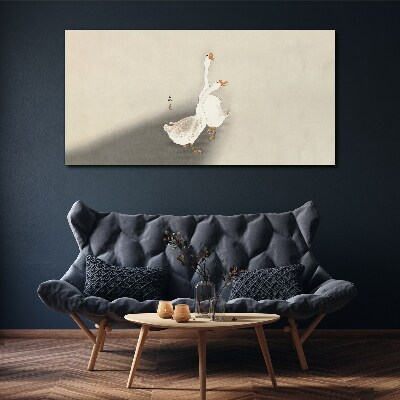 Fotobilder Gänse auf minimalistischem Hintergrund