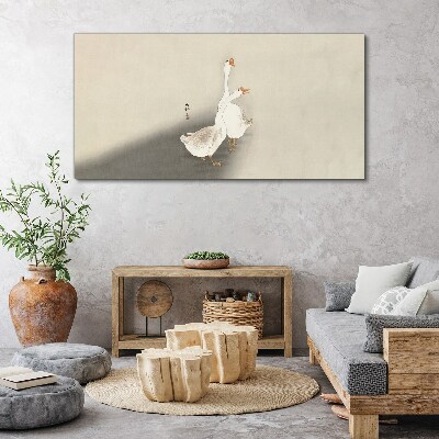 Fotobilder Gänse auf minimalistischem Hintergrund