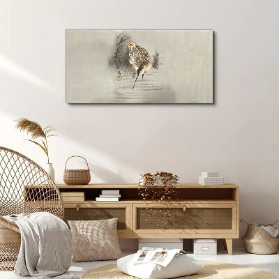 Foto auf leinwand Geheimnisvoller Vogel in zarter Landschaft