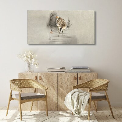 Foto auf leinwand Geheimnisvoller Vogel in zarter Landschaft