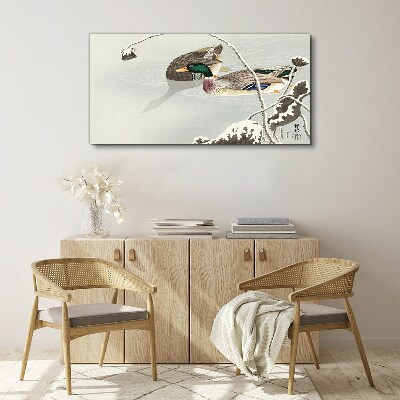 Bild auf leinwand Eine friedliche Szene mit Enten