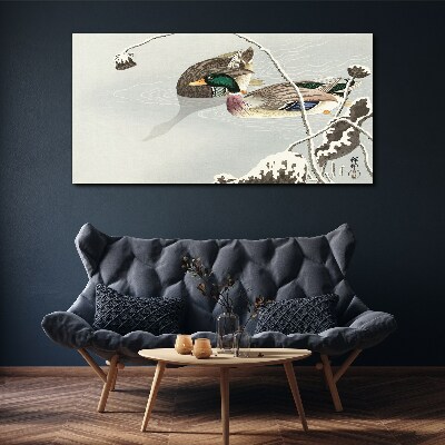 Bild auf leinwand Eine friedliche Szene mit Enten