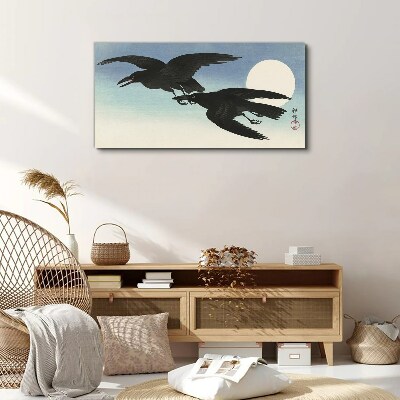 Foto auf leinwand Schwarze Krähen im Flug