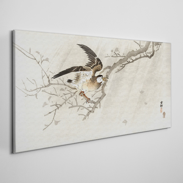 Bild auf leinwand Vogel auf einem Ast