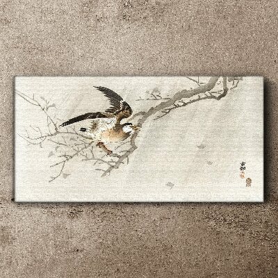 Bild auf leinwand Vogel auf einem Ast