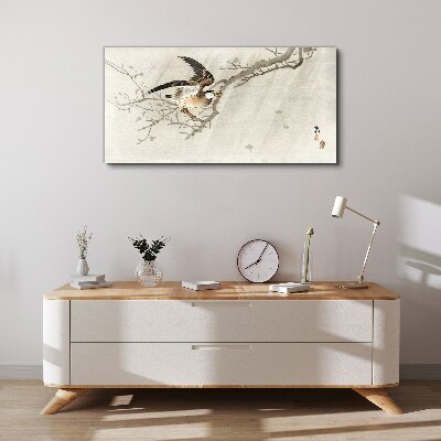 Bild auf leinwand Vogel auf einem Ast