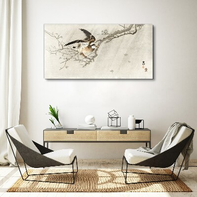 Bild auf leinwand Vogel auf einem Ast