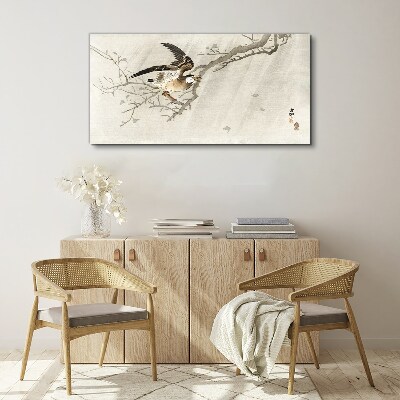Bild auf leinwand Vogel auf einem Ast
