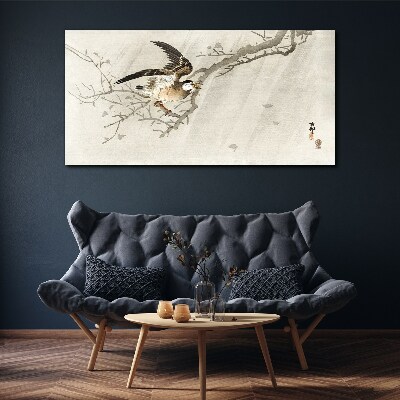Bild auf leinwand Vogel auf einem Ast