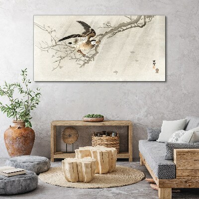 Bild auf leinwand Vogel auf einem Ast