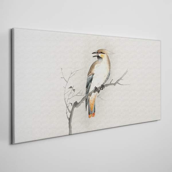 Wandbild Singender Vogel auf einem Ast