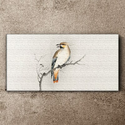 Wandbild Singender Vogel auf einem Ast