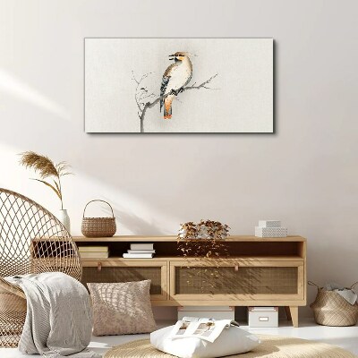Wandbild Singender Vogel auf einem Ast