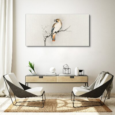 Wandbild Singender Vogel auf einem Ast