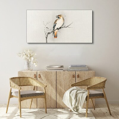 Wandbild Singender Vogel auf einem Ast