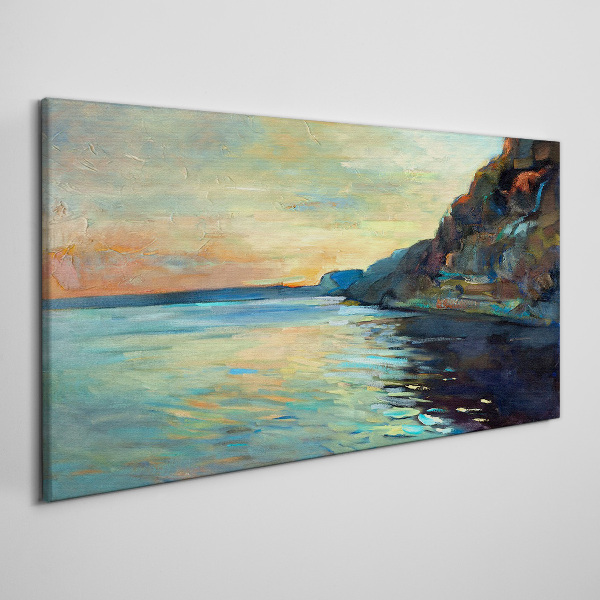 Wandbild Eine friedliche Küstenlandschaft