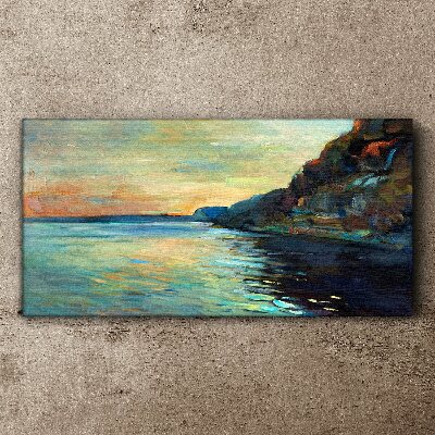 Wandbild Eine friedliche Küstenlandschaft