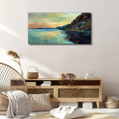 Wandbild Eine friedliche Küstenlandschaft