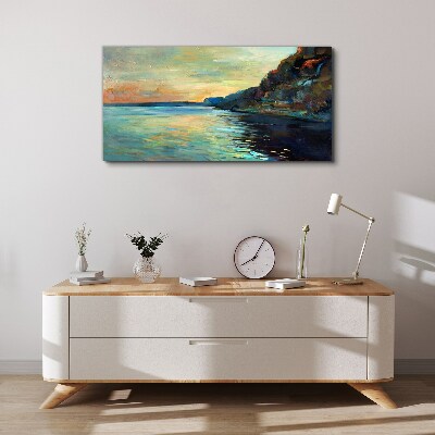 Wandbild Eine friedliche Küstenlandschaft