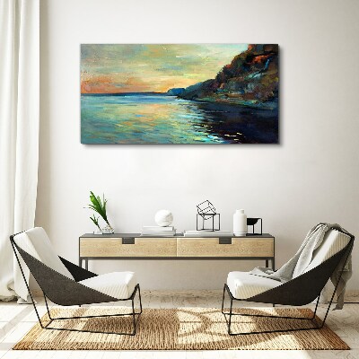 Wandbild Eine friedliche Küstenlandschaft