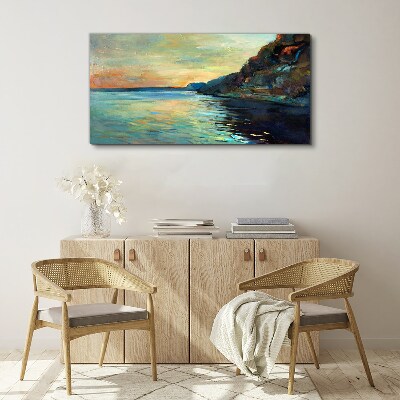 Wandbild Eine friedliche Küstenlandschaft