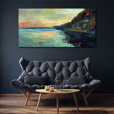 Wandbild Eine friedliche Küstenlandschaft