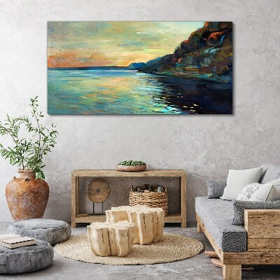 Wandbild Eine friedliche Küstenlandschaft