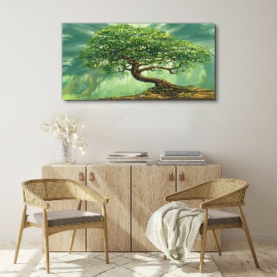 Bild auf leinwand Eine grüne Ecke mit einem Zauberbaum