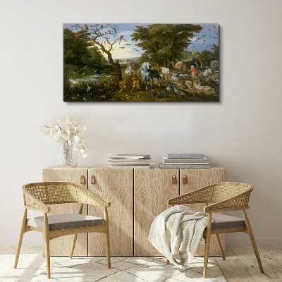 Foto auf leinwand Paradiesische Landschaft mit Fauna und Flora