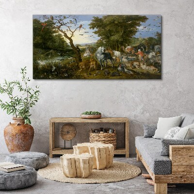 Foto auf leinwand Paradiesische Landschaft mit Fauna und Flora