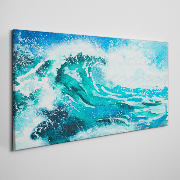 Foto auf leinwand Eine Welle in Türkistönen