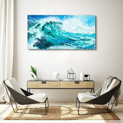 Foto auf leinwand Eine Welle in Türkistönen