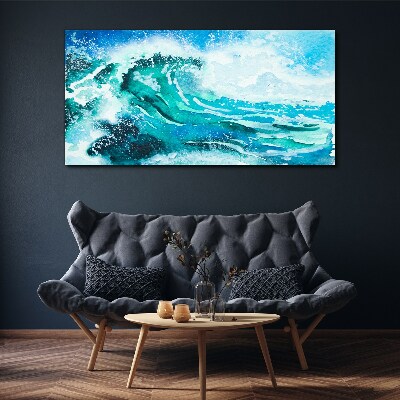 Foto auf leinwand Eine Welle in Türkistönen