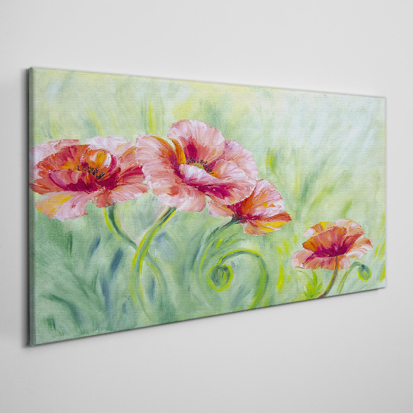 Foto auf leinwand Blumenlandschaft in Pastelltönen