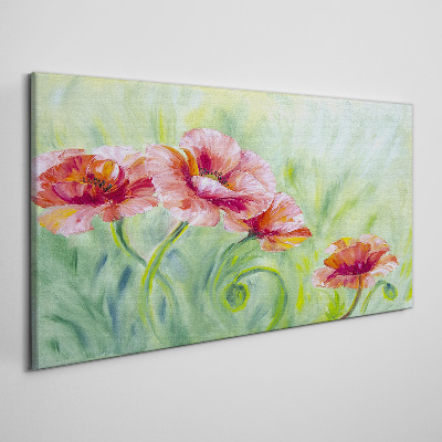 Foto auf leinwand Blumenlandschaft in Pastelltönen