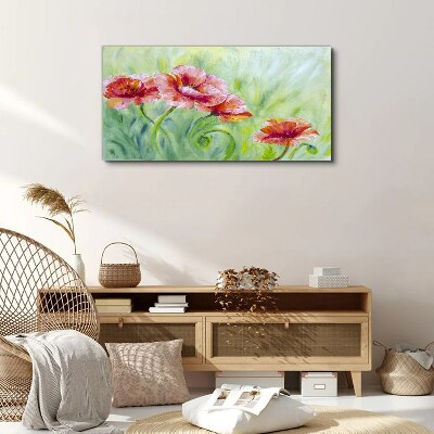 Foto auf leinwand Blumenlandschaft in Pastelltönen