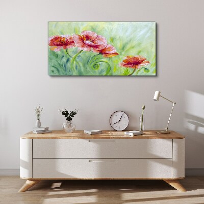 Foto auf leinwand Blumenlandschaft in Pastelltönen