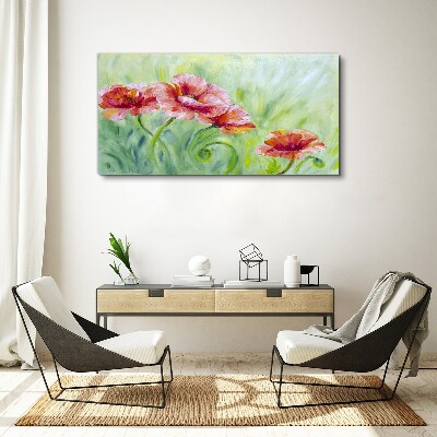 Foto auf leinwand Blumenlandschaft in Pastelltönen