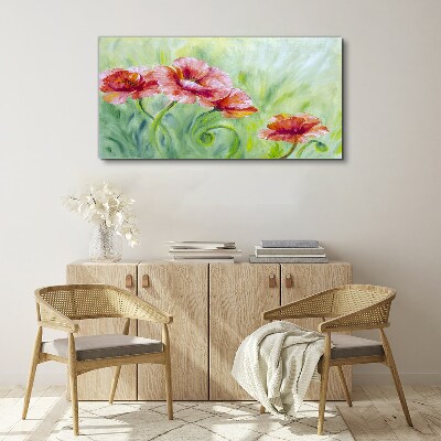Foto auf leinwand Blumenlandschaft in Pastelltönen