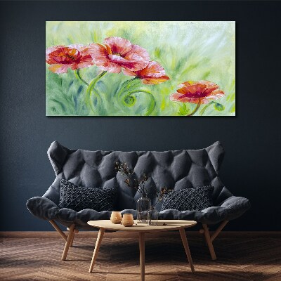 Foto auf leinwand Blumenlandschaft in Pastelltönen