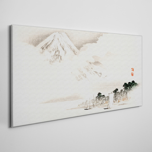 Foto auf leinwand Die Ruhe einer Berglandschaft