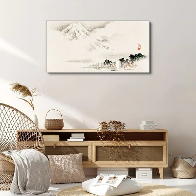 Foto auf leinwand Die Ruhe einer Berglandschaft