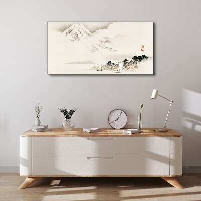 Foto auf leinwand Die Ruhe einer Berglandschaft