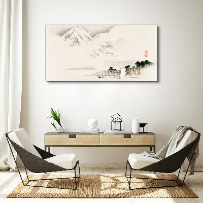 Foto auf leinwand Die Ruhe einer Berglandschaft