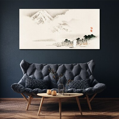 Foto auf leinwand Die Ruhe einer Berglandschaft