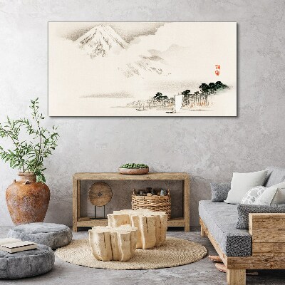 Foto auf leinwand Die Ruhe einer Berglandschaft