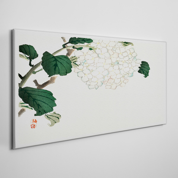 Foto auf leinwand Blumenarrangement mit Blättern