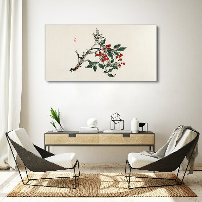 Foto auf leinwand Rote Früchte auf einem Zweig